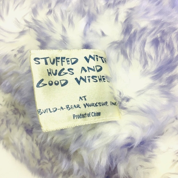 2002 Build A Bear Nikki's Bear Purple Lavender Ribbon Cancer Awareness Plush Toy - Picture 5 of 7